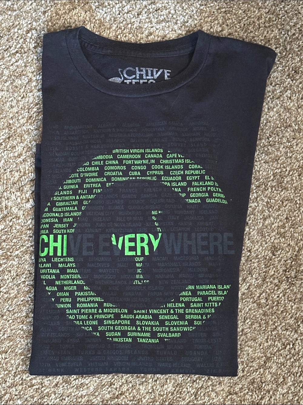Chive Everywhere Black Graphic Tee
